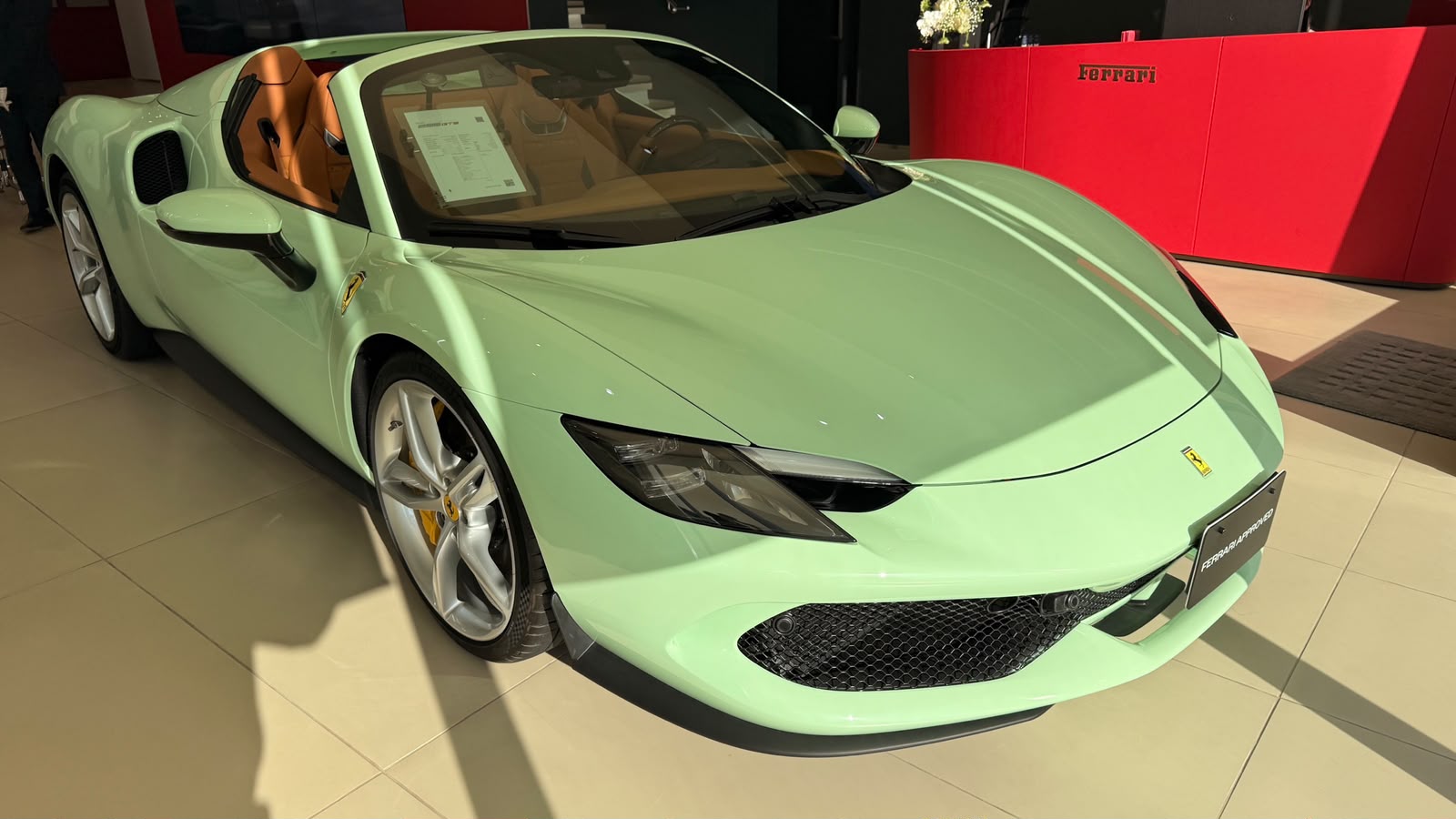 2024 Ferrari 296GTS Pale Green, Cuoio Interior for sale in Japan